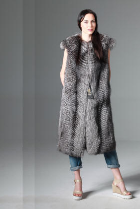 Bolero z lisów srebrne