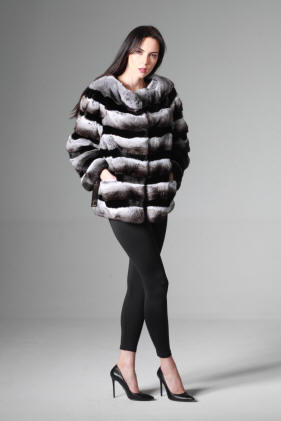 Kamizelka futro z szynszyli