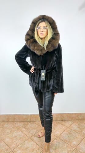 Futro, kurtka lisy srebrne