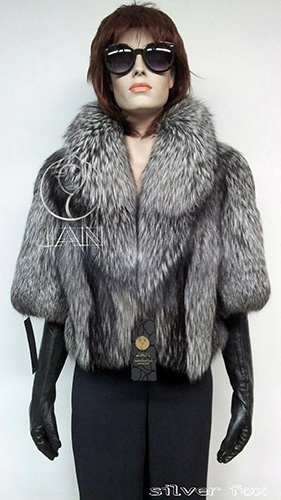 Bolero z lisów srebrne