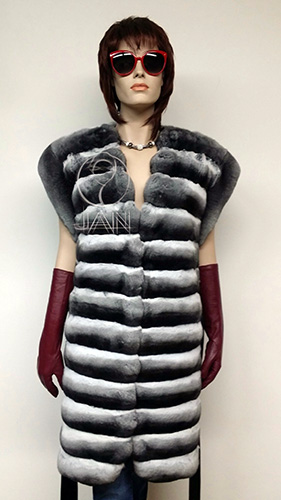 Kurtka kamizelka futro szynszyle